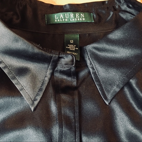 Lauren Ralph Lauren 100% Silk Button Up Blouse - Picture 2 of 5
